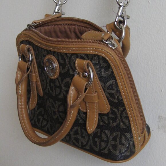 Giani Bernini Block Signature Mini Crossbody Bag, Brown Tan - Picture 4 of 10